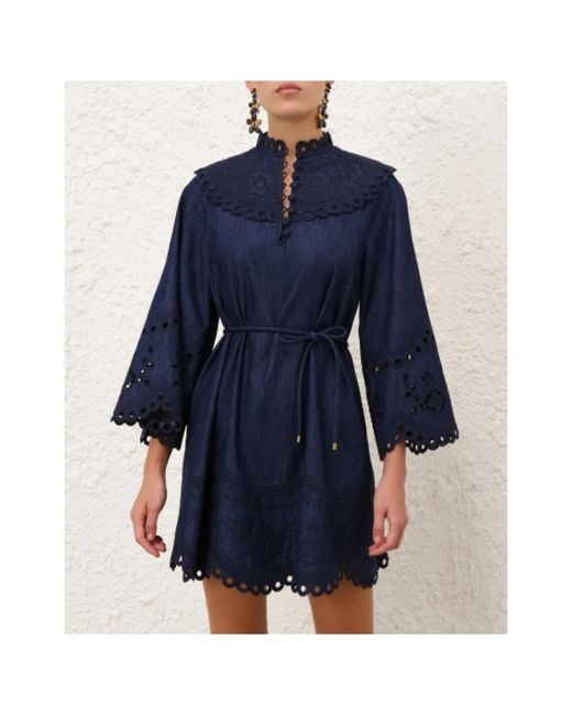 Zimmermann Blue Short Dresses