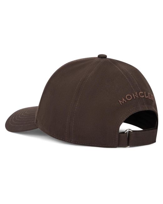 Moncler Logo-Patch Baseball Cap in het Brown voor heren