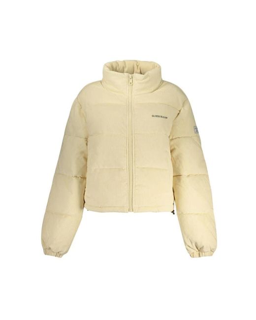 Guess Jassen ,Polyester Kort Jack in het Natural