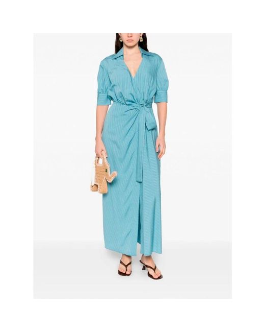 Wrap Dresses Pinko de color Blue