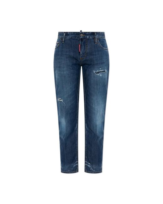 DSquared² Blue Cropped Jeans