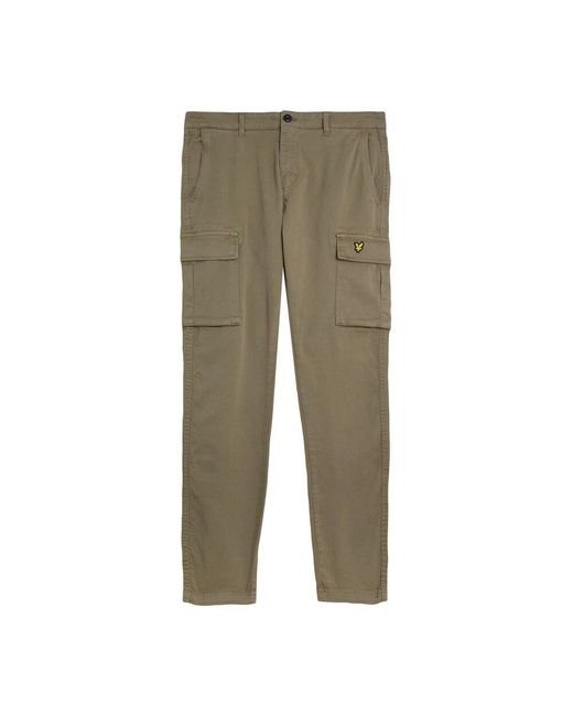 Lyle & Scott Green Slim-Fit Trousers for men