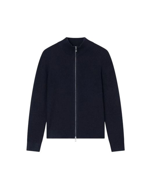 ARMANI EXCHANGE Truien & Vesten ,Blauw ,Katoen Volledige Ritssluiting Geribd Vest in het Blue voor heren