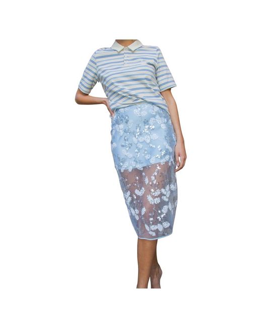 Midi Skirts di Crās in Blue