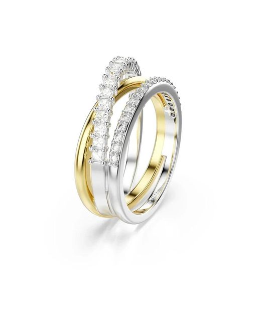 Swarovski Hyperbola Ring in het Metallic