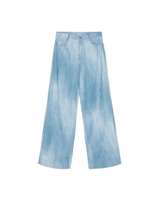 Ermanno Scervino Blue Wide Jeans