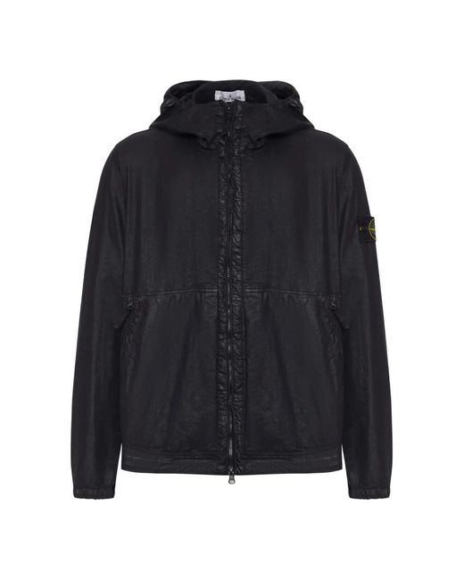 Stone Island Black Bomber Jackets for men
