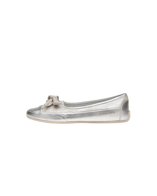 Candice Cooper White Ballerina Shoes