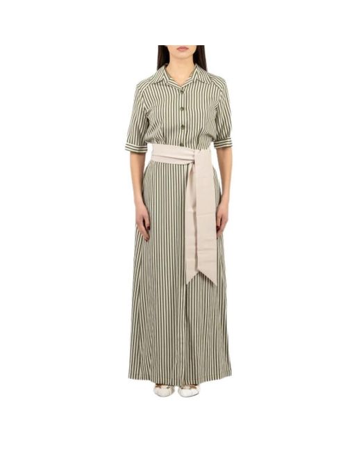 Hanita Midi Crepe Jurk in het Metallic