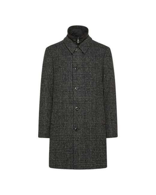 Peuterey Black Single-Breasted Coats for men