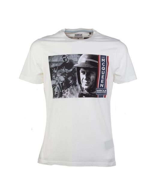 Barbour Gray T-Shirts for men