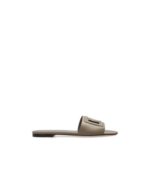 Dolce & Gabbana Gray Sliders