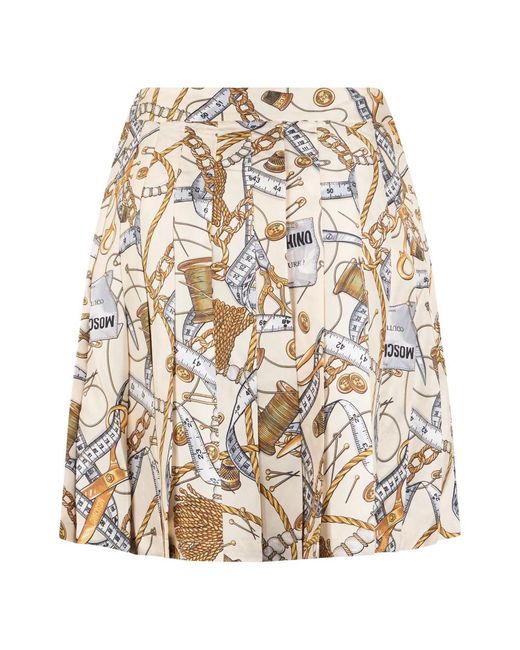 Moschino Geplooide Rok in het Natural