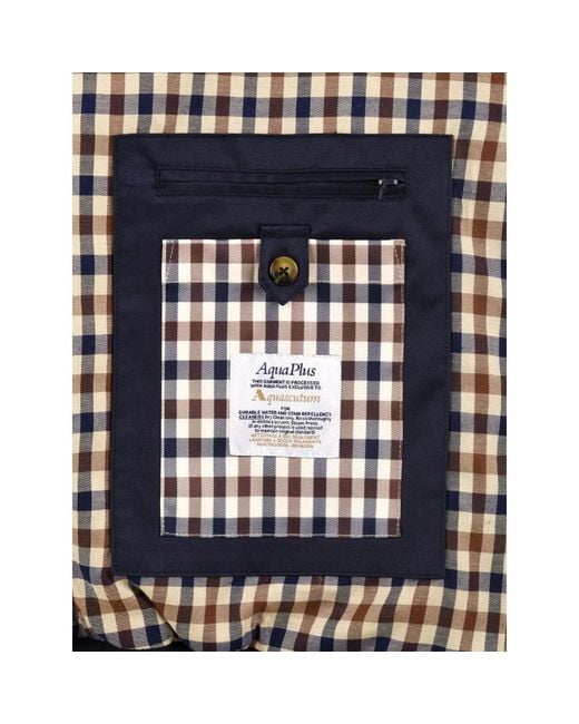 Aquascutum Blue Bomber Jackets for men