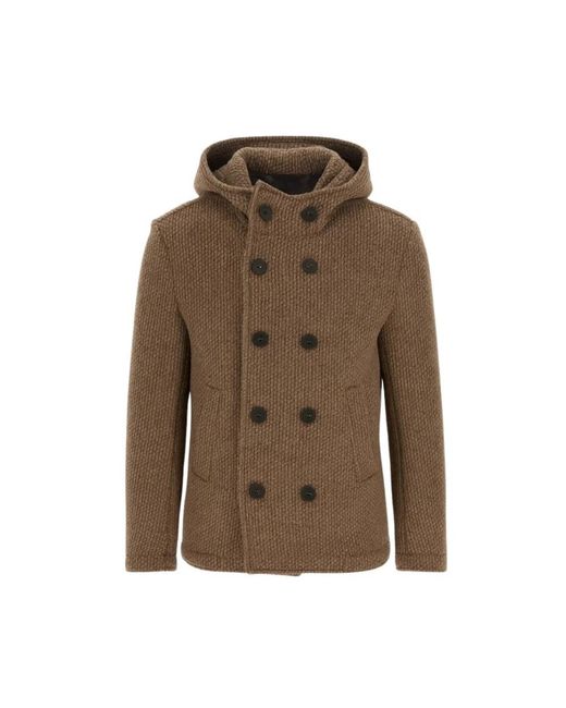 Bomboogie Jassen ,Bruin ,Wol Double-Breasted Wool Jacket in het Green voor heren