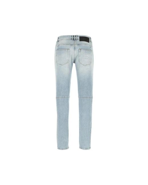 Balmain Slim Fit Blaue Jeans in Blue für Herren