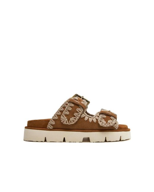 Sliders Mou en coloris Brown