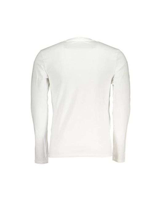 Guess White Long Sleeve Tops for men