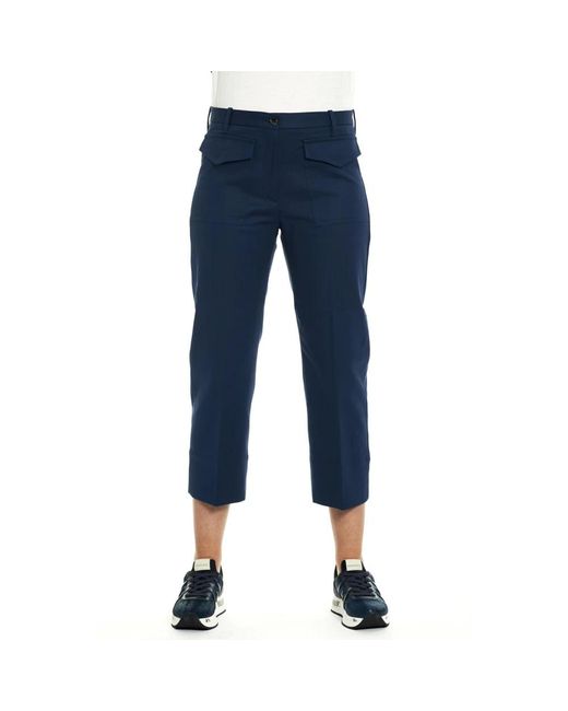 Nine:inthe:morning Blue Cropped Trousers