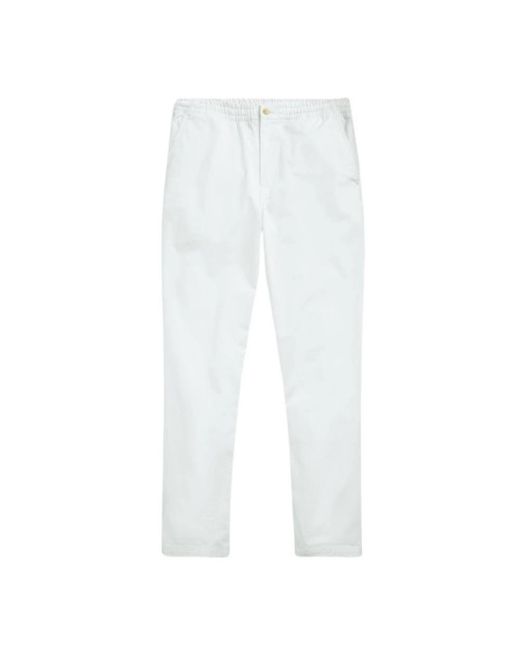 Polo Ralph Lauren White Slim-Fit Trousers for men