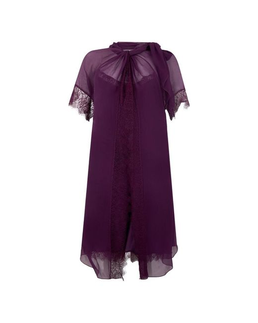 Alberta Ferretti Purple Short Dresses