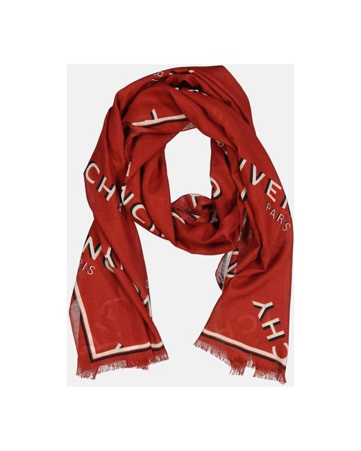 Givenchy Red Winter Scarves