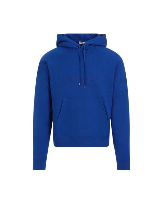 Saint Laurent Bestickter hoodie in blau in Blue für Herren