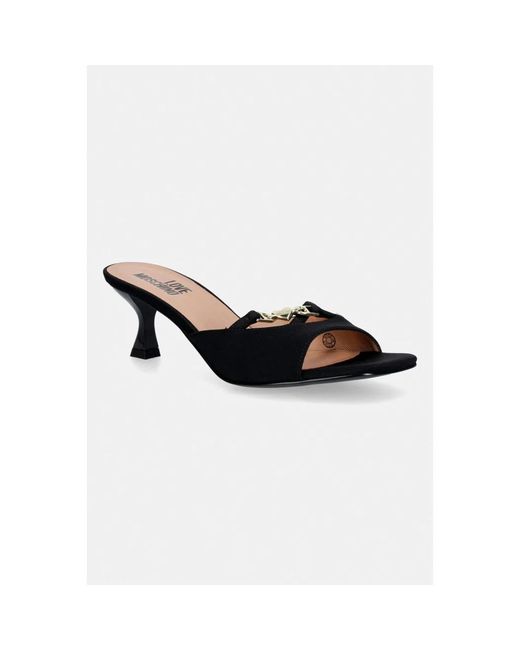 Love Moschino Black Sandaletten Mit Logo-Detail
