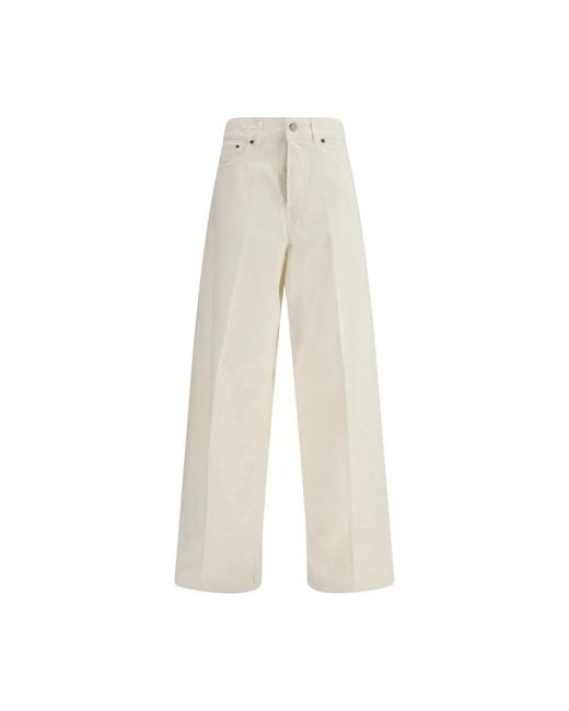 Haikure White Wide Trousers