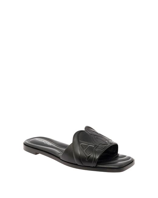 McQueen Black Sliders
