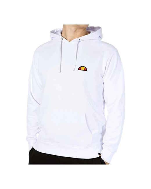 Ellesse Hoodies & Sweatvesten ,Wit ,Witte Hoodie Met Patchlogo in het White voor heren