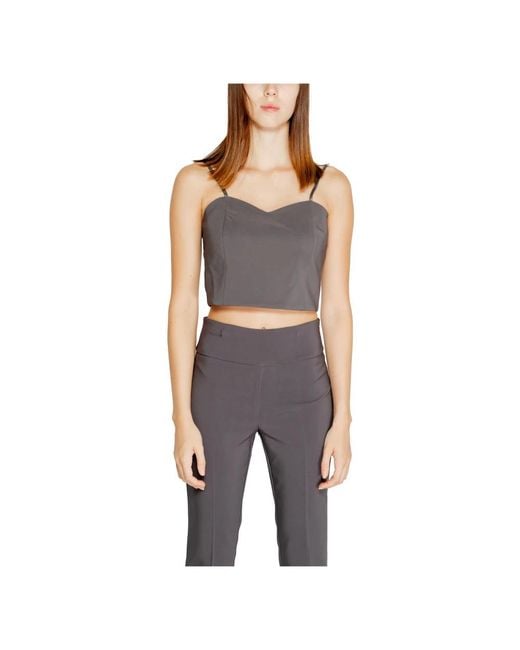 Rinascimento Black Sleeveless Tops