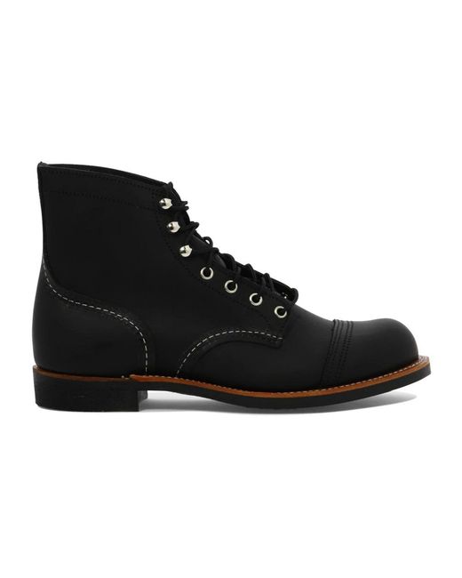 Red Wing Black Lace-Up Boots for men