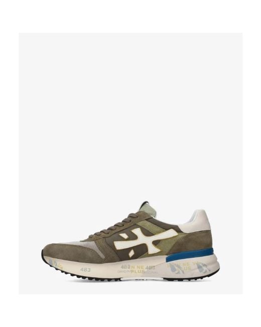 Premiata Green Mick 8086 Suede Insert Sneakers for men
