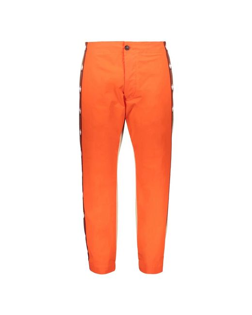 Slim-Fit Trousers di DSquared² in Orange da Uomo
