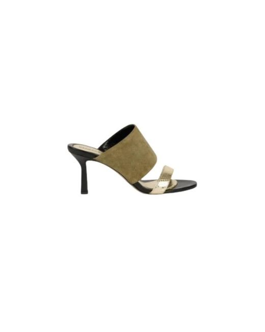 Barbara Bui Green Heeled Mules