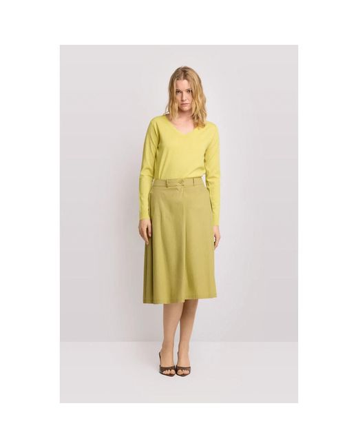 Midi Skirts Kocca de color Yellow