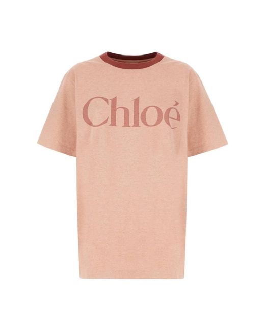Chloé Pink Lässiges Baumwoll-T-Shirt Für Männer