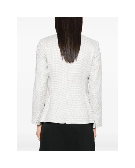 Theory Jassen ,Grijs ,Linnen Grijze Houndstooth Blazer Met Zakken in het White