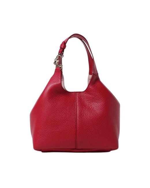 Coccinelle Red Rote Schultertasche Top Reißverschluss