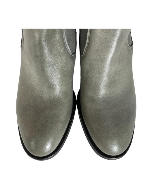 LEMARGO Gray Heeled Boots