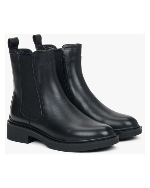 ESTRO Black Chelsea Boots