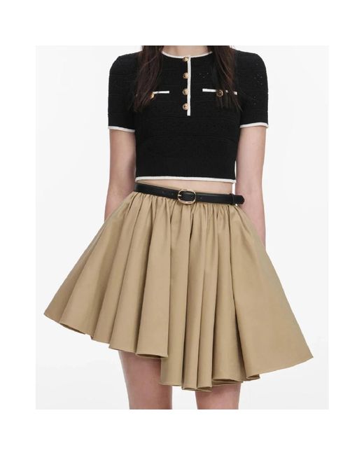 Self-Portrait Natural Short Skirts