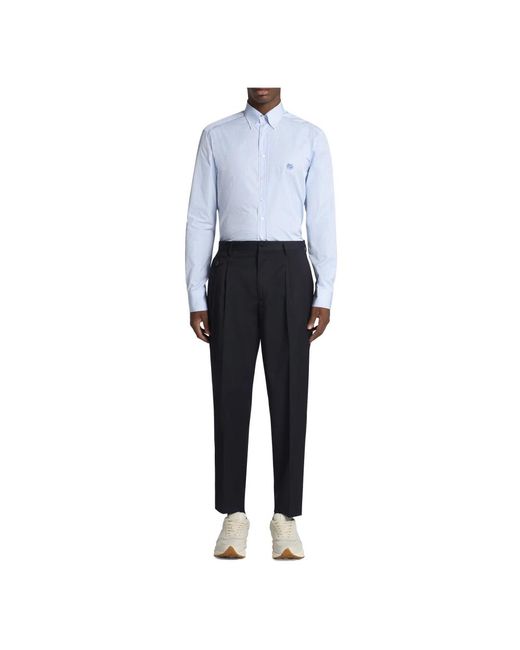 Etro Slim-Fit Trousers in het Blue voor heren