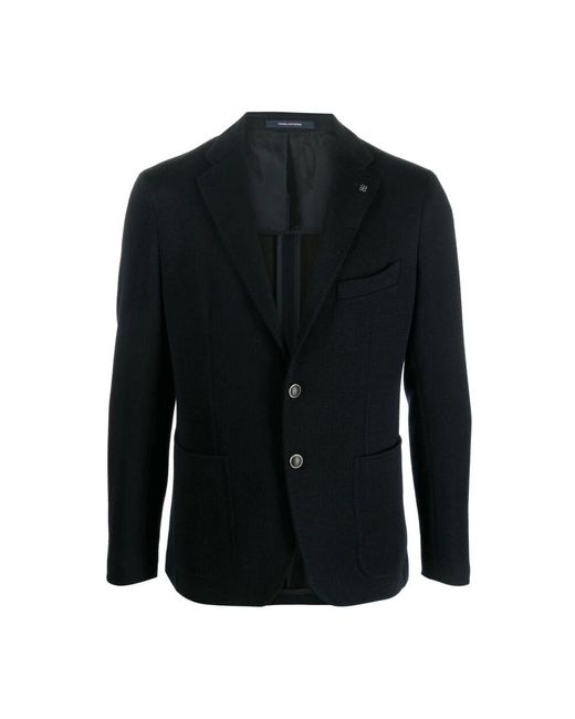 ジャケット TAGLIATORE BLACK BLAZER Tagliatore Leather Blazer | Black | FARFETCH