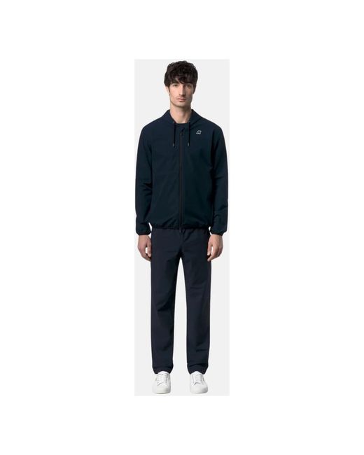 K-Way Blue Straight Trousers for men