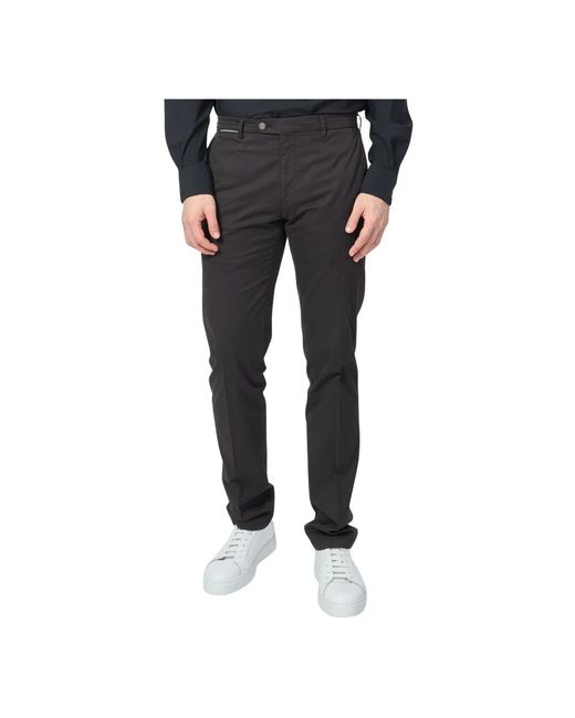 Slim-Fit Trousers di Bugatti in Black da Uomo