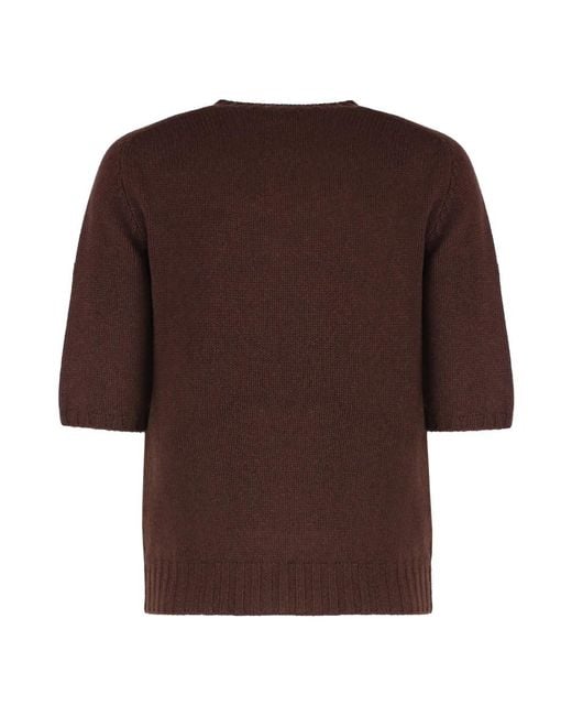 Fabiana Filippi Brown Round-Neck Knitwear