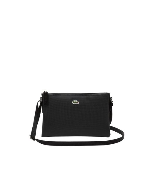 Lacoste Black L.12.12 Concept Flat Crossover Crossbody Bag