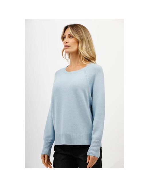 Gran Sasso Blue Round-Neck Knitwear